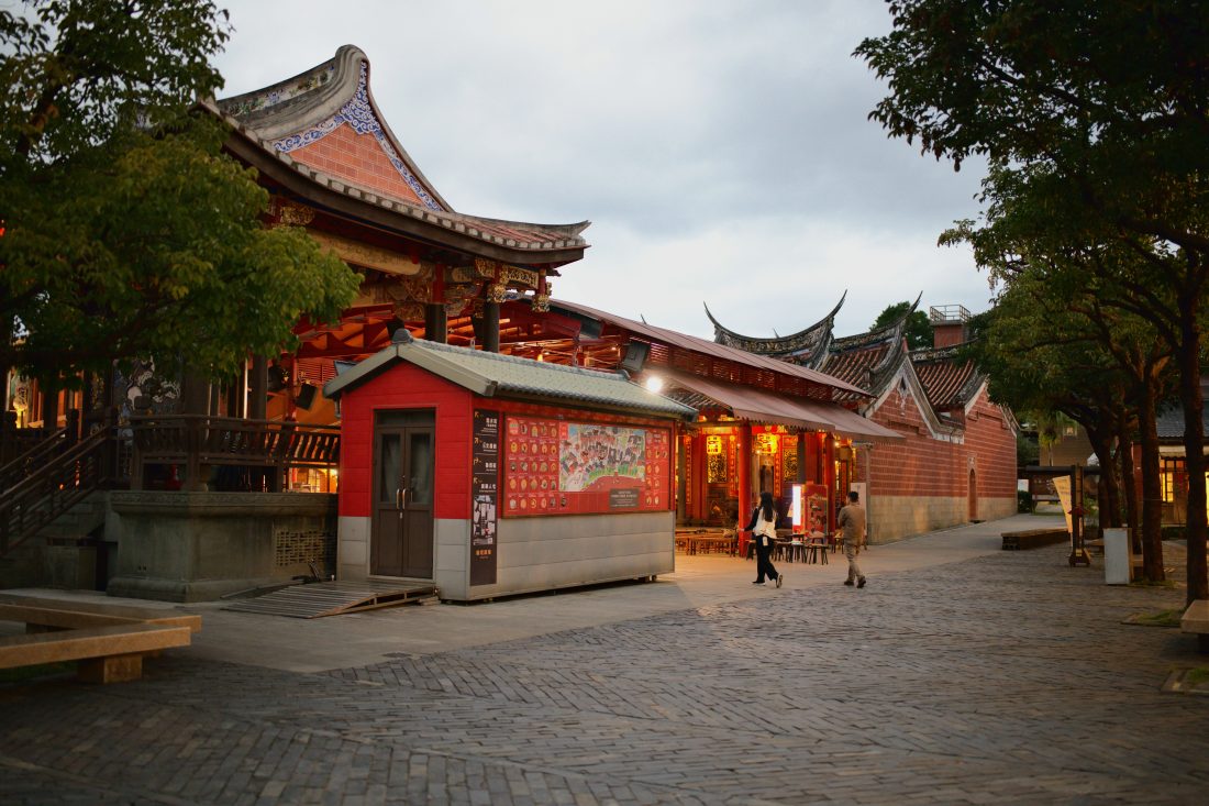 edited temple at dusk