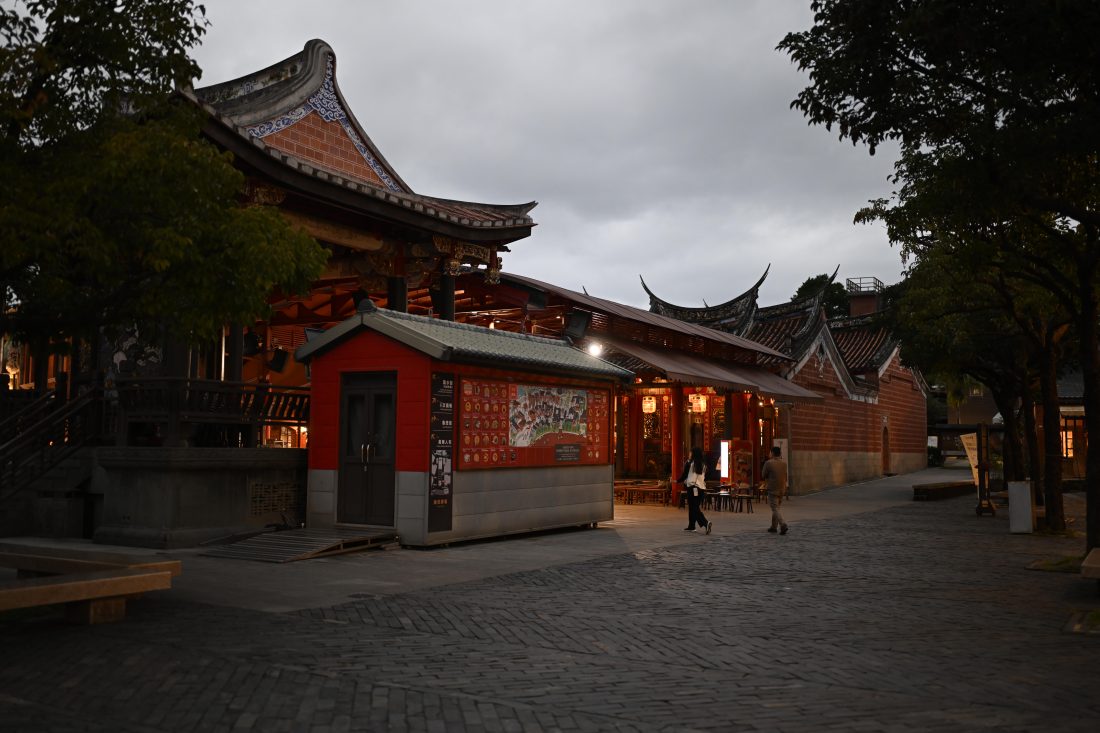 unedited temple at dusk