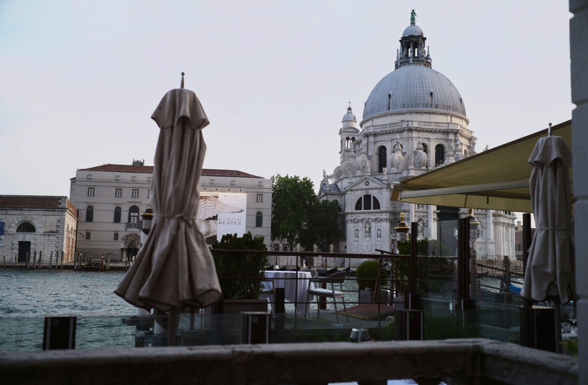 The Salute from a canal-side terrace